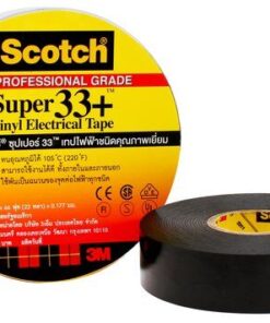 สก๊อตช์® เทปพันสายไฟ สีดำ ขนาด 3/4 นิ้ว x 66 ฟุต (20 เมตร), เบอร์ ซุปเบอร์ 33+ Scotch®